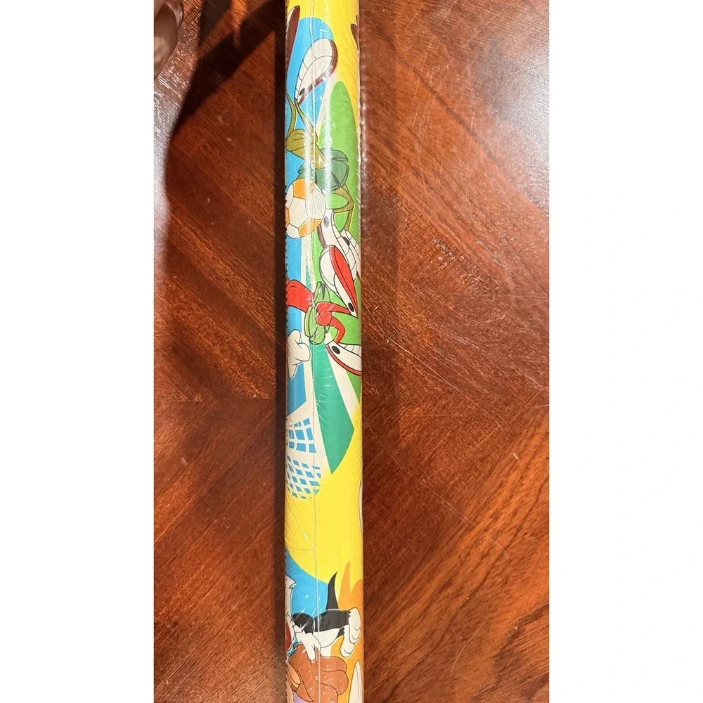 Vintage Hallmark Looney Tunes Kids Gift Wrap Sealed Taz Tweety Sylvester Roll